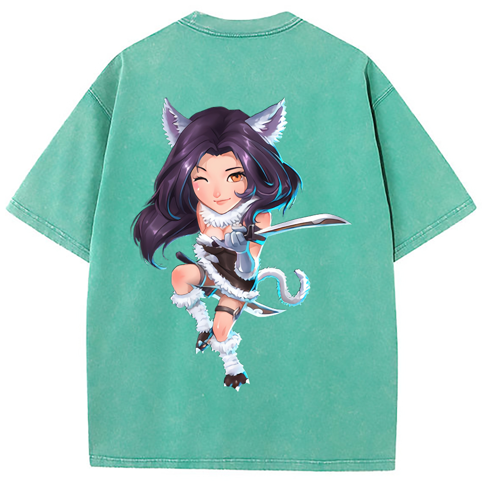 （画像用） リーグ・オブ・レジェンド League of Legends LOL 綿100% ヴィンテージ風 半袖Tシャツ（背面プリント）